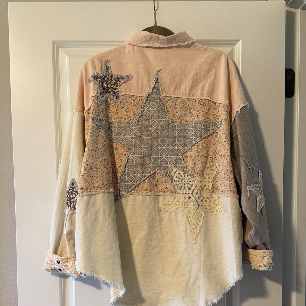 Vintage-Inspired Patchwork Jean Jacket - image 3